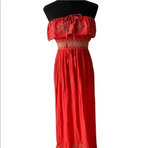 Rosette by Be Cool‎ Strapless Maxi Dress Women